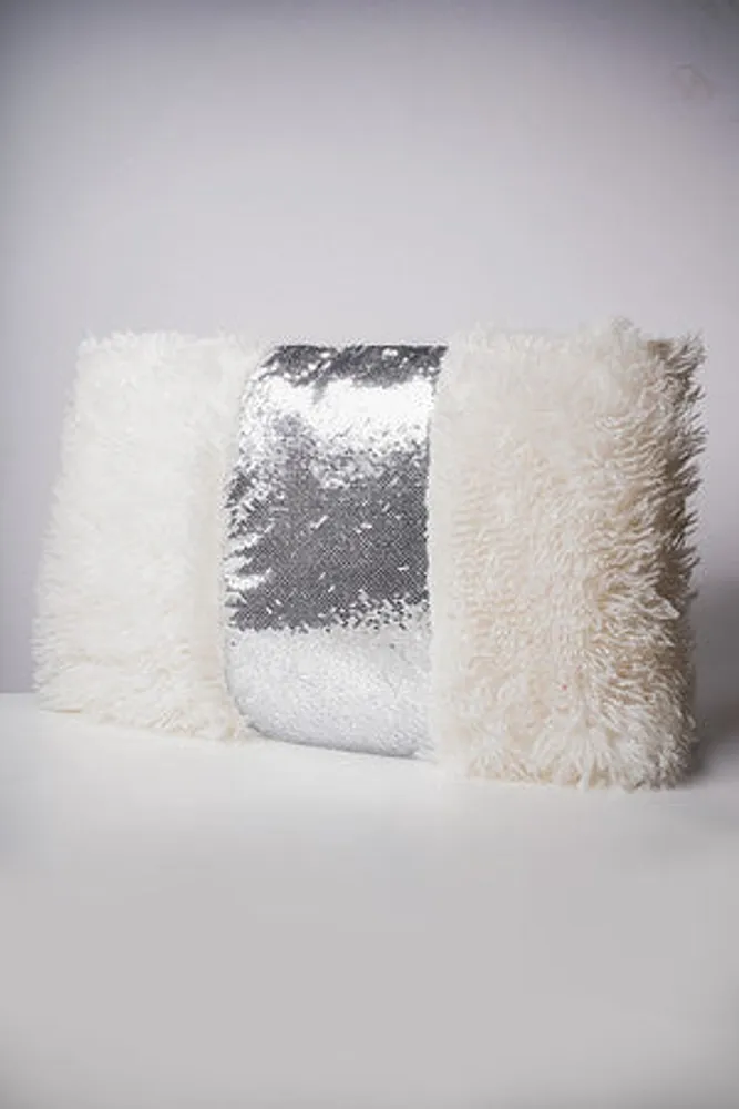 24" x 14" SILVER WHITE CUSHION