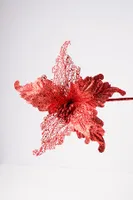 14" Poinsettia Glitter Net