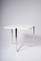 25" END TABLE WHITE MARBLE