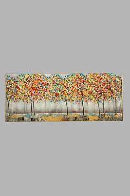 35" X 85" TREES+GOLD FOIL/GOLD FRAME