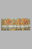 35" X 85" TREES+GOLD FOIL/GOLD FRAME