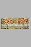 35" X 85" TREES+GOLD FOIL/GOLD FRAME