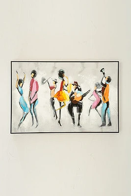 32" X 48" DANCING II /BLACK FRAME