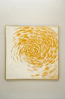 39" X 39" GOLD/WHITE HURRICANE GOLD FOIL/GOLD FRAME