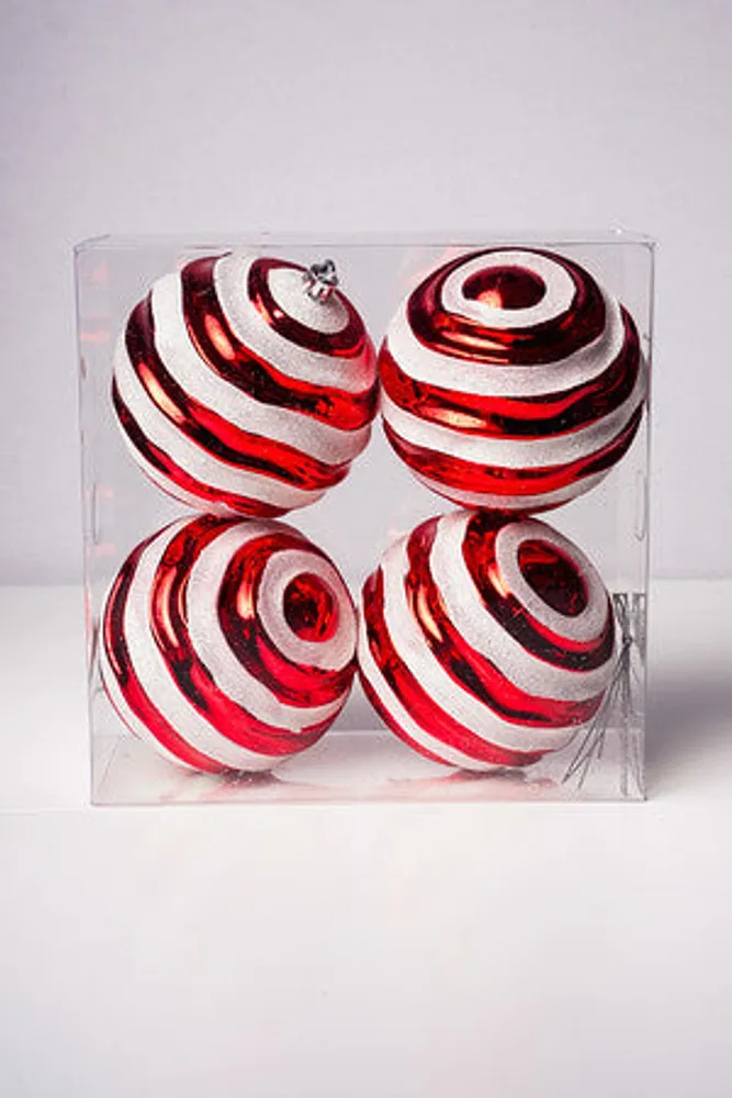 3"BALL RED/WHITE STRIPES