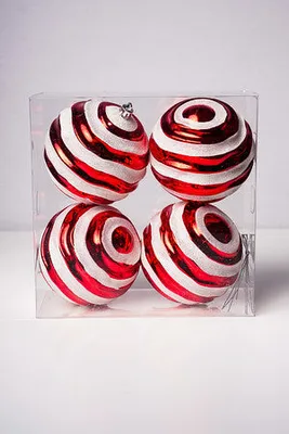 3"BALL RED/WHITE STRIPES