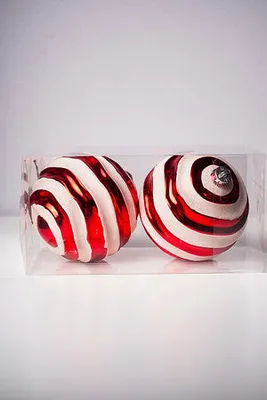 6"BALL RED/WHITE STRIPES