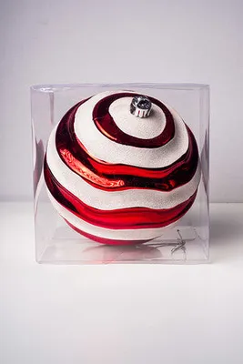 8"BALL RED/WHITE STRIPES