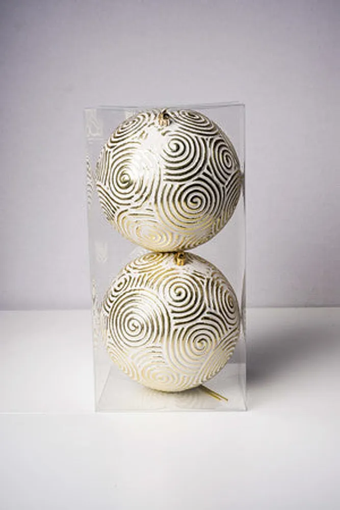 6" CREAM GOLD BALL