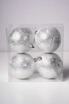 4" CREAM SILVER BALL