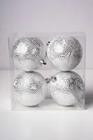 4" CREAM SILVER BALL