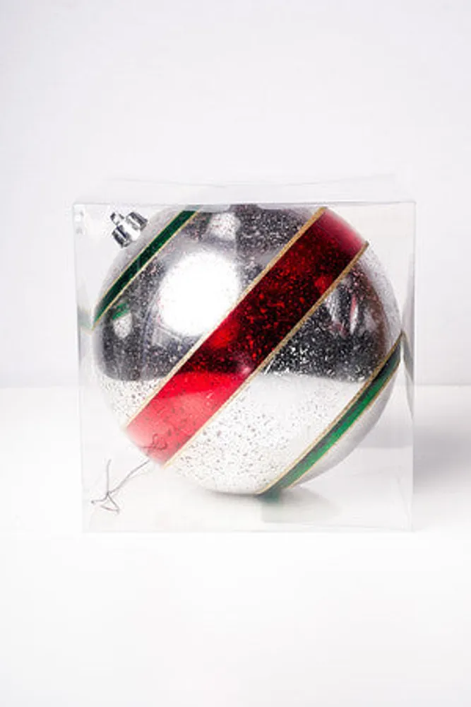 6" BALL RED/GREEN/SILVER