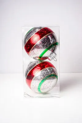 6" BALL RED/GREEN/SILVER