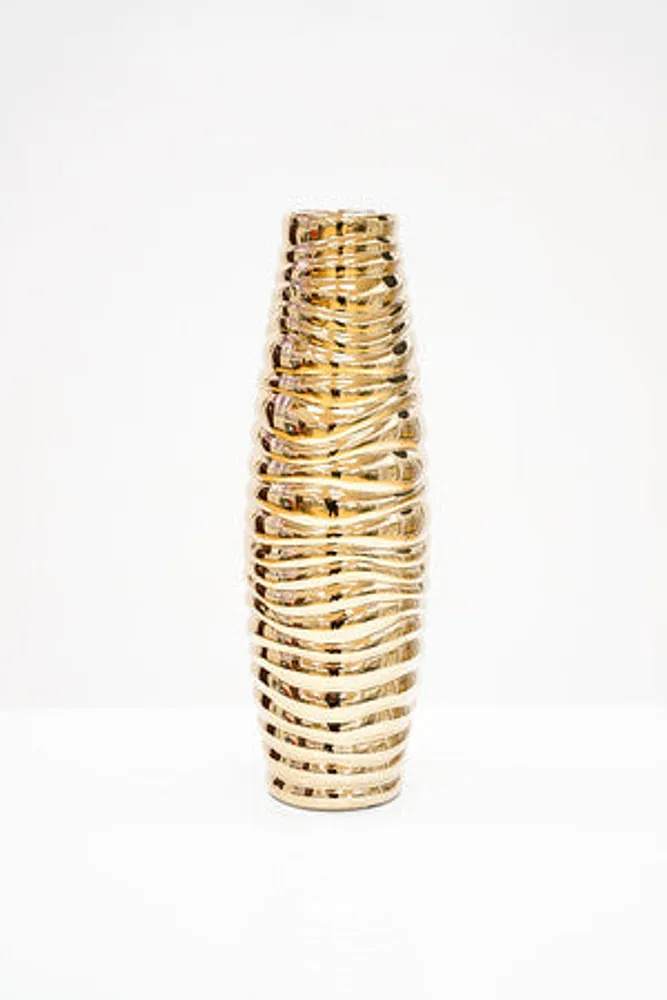 17"  Titanium Gold Vase