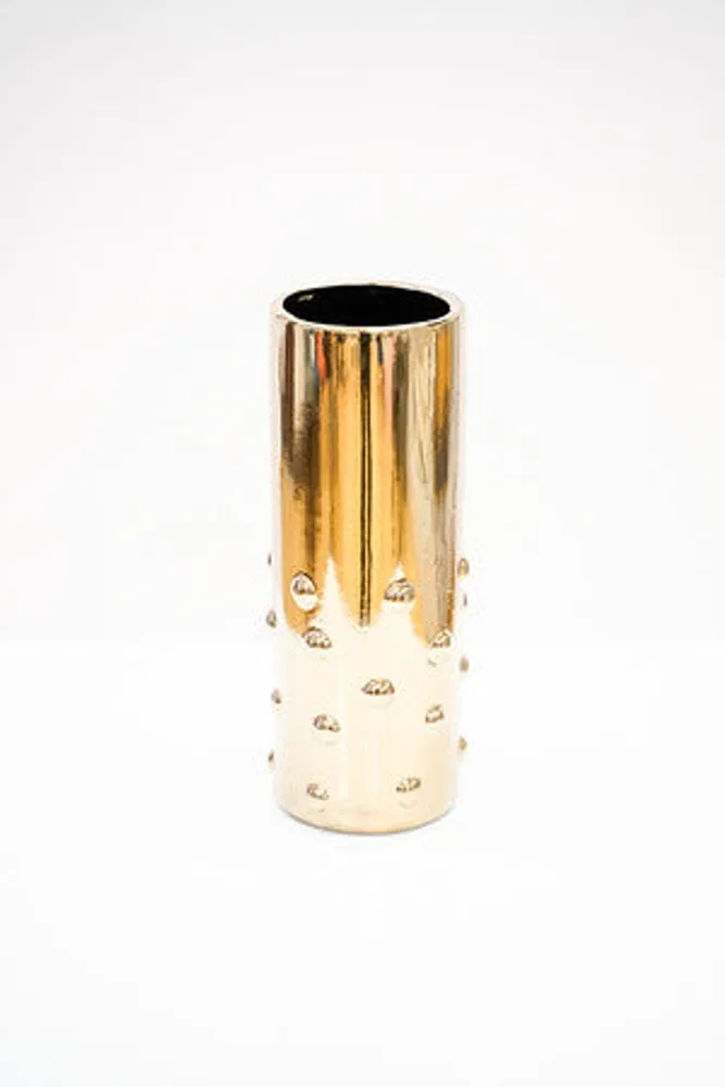 12"  Titanium Gold Vase