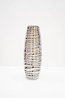 13" Titanium Silver Vase