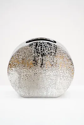 11" Vase Titanium Silver