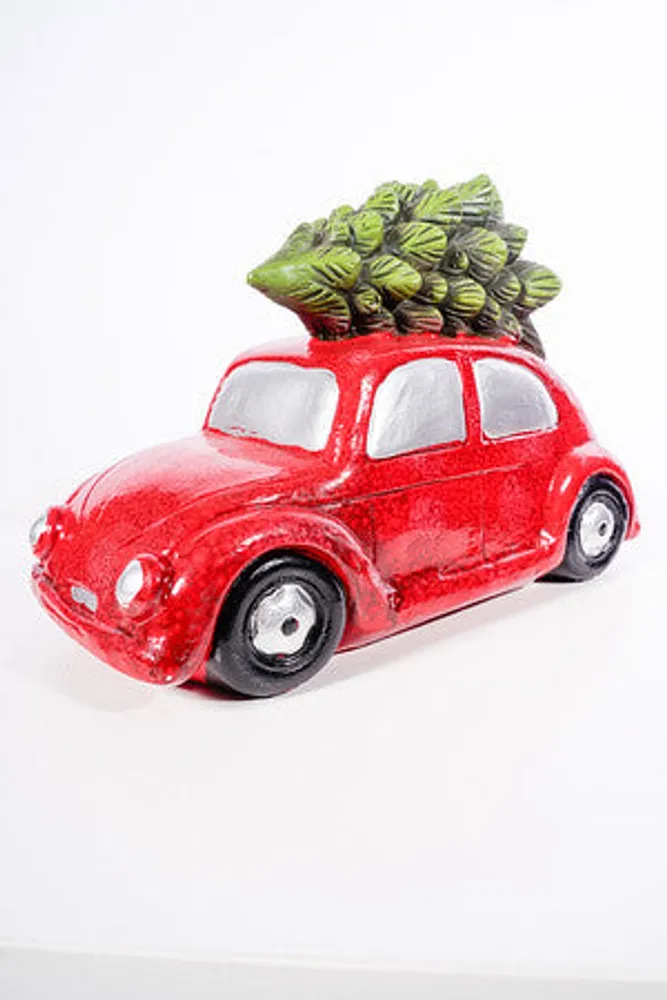 15" POLY CAR W/TREE