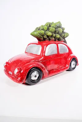 15" POLY CAR W/TREE