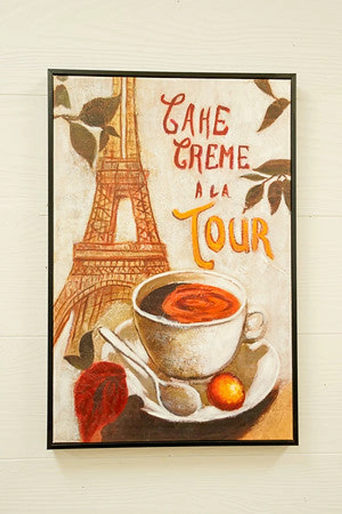 16" x 23" Cahe Creme Wall Decor