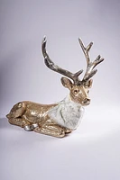 28" Gold Sitting Reindeer Medium