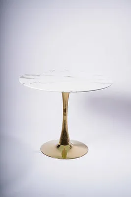 35 1/2 " Dining table White/Gold