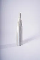 30" WHITE  WOOD VASE