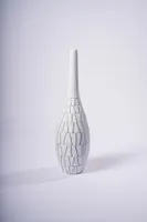 28" WHITE WOOD VASE