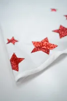 48" White Skirt 40 Red Star