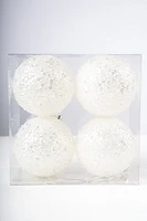 3" WHITE BALL W/GLITTER