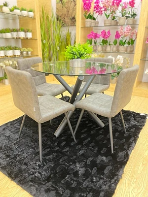 5" x 6"  Chic Rug Black
