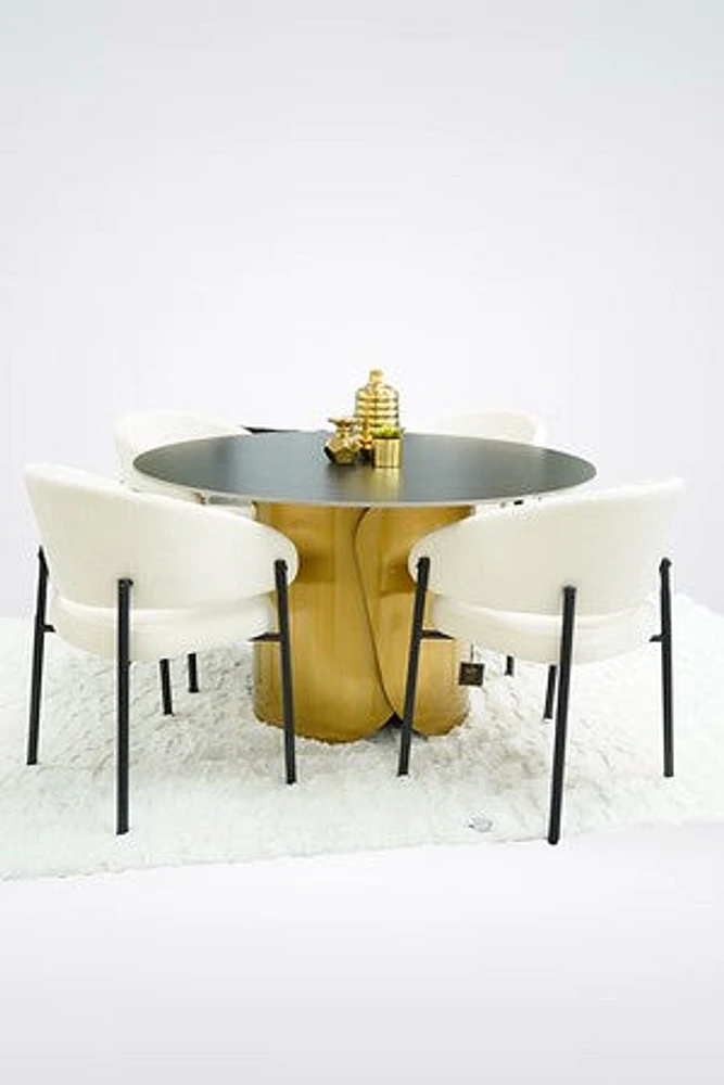 59" ALESSIA  ROUND DINING TABLE