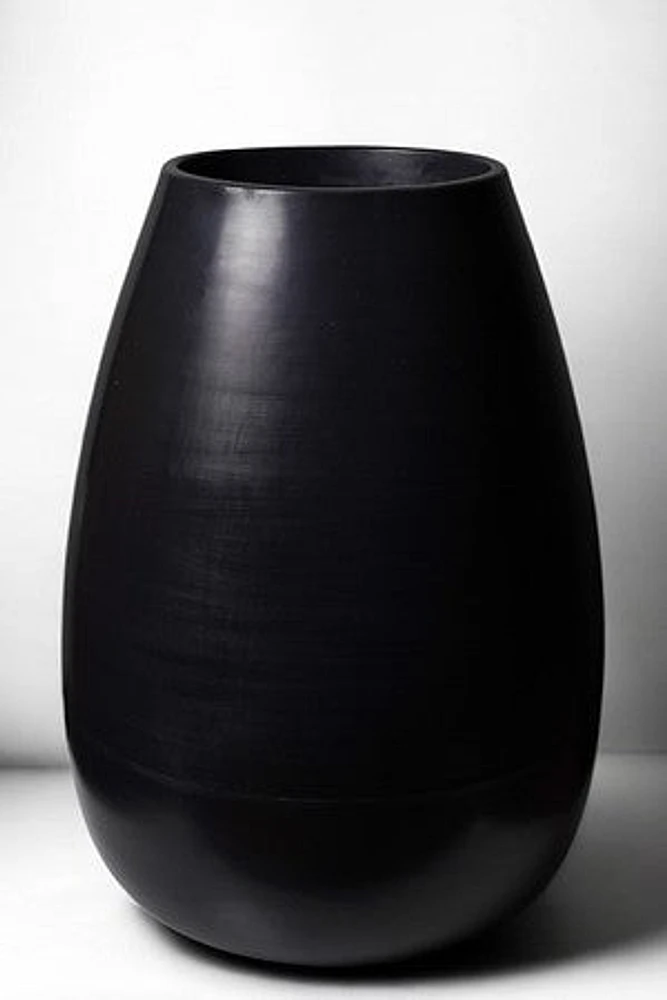33" VASE OCA - BLACK