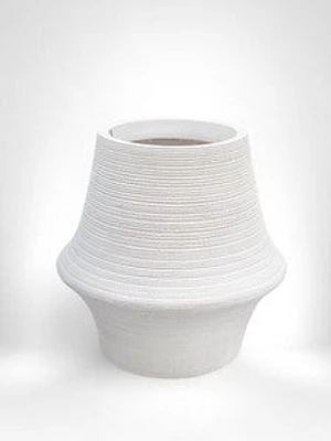 18" PLANTER MATTE WHITE