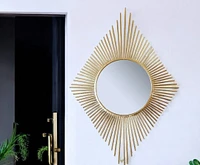 Gold Peruvian Diamond Mirror - Metalle Collection