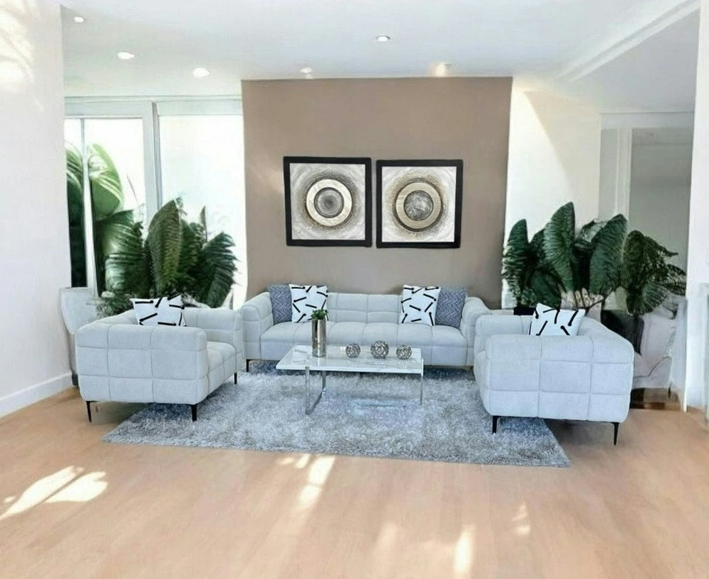 Sofa Set Daniela- Lt. Grey