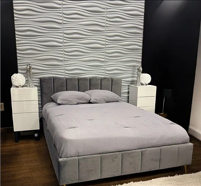 Mellea Bed Gray - Queen size