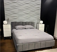 Mellea Bed Gray - Queen size
