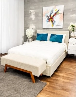 Gabriella Bed Cream - Queen Size