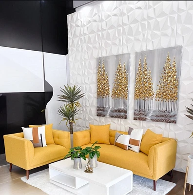 Bianca 3pcs Set (Sofa + 2 Armchair)- Dijon Yellow