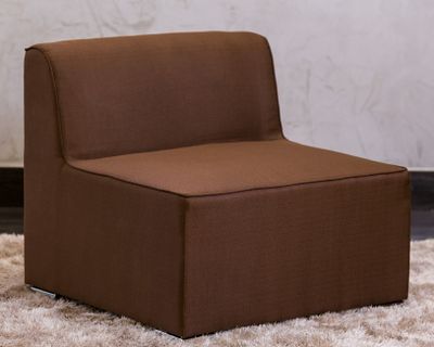 30"W x 28"H Unique Single Sofa - Brown