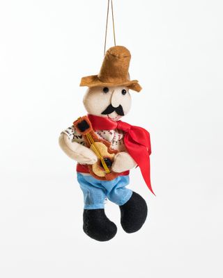 7" Jíbaro Playing Cuatro Guitar -Ornament