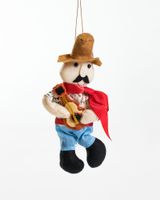 7" Jíbaro Playing Cuatro Guitar -Ornament