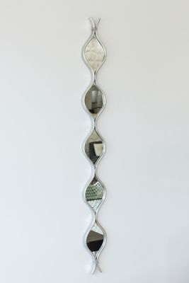 60" Silver Curvy Mirror - Metalle Collection