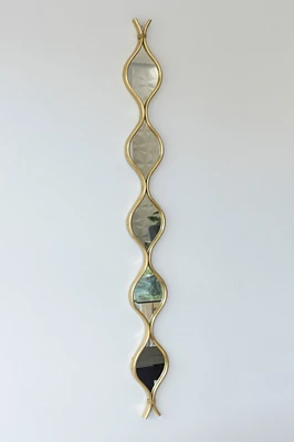 60" Gold Curvy Mirror - Metalle Collection