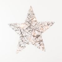 3D Silver Star 12" w/Lights - Boho Chic Collection