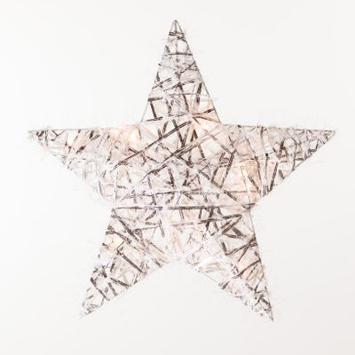 3D Silver Star 16" w/Lights - Boho Chic Collection