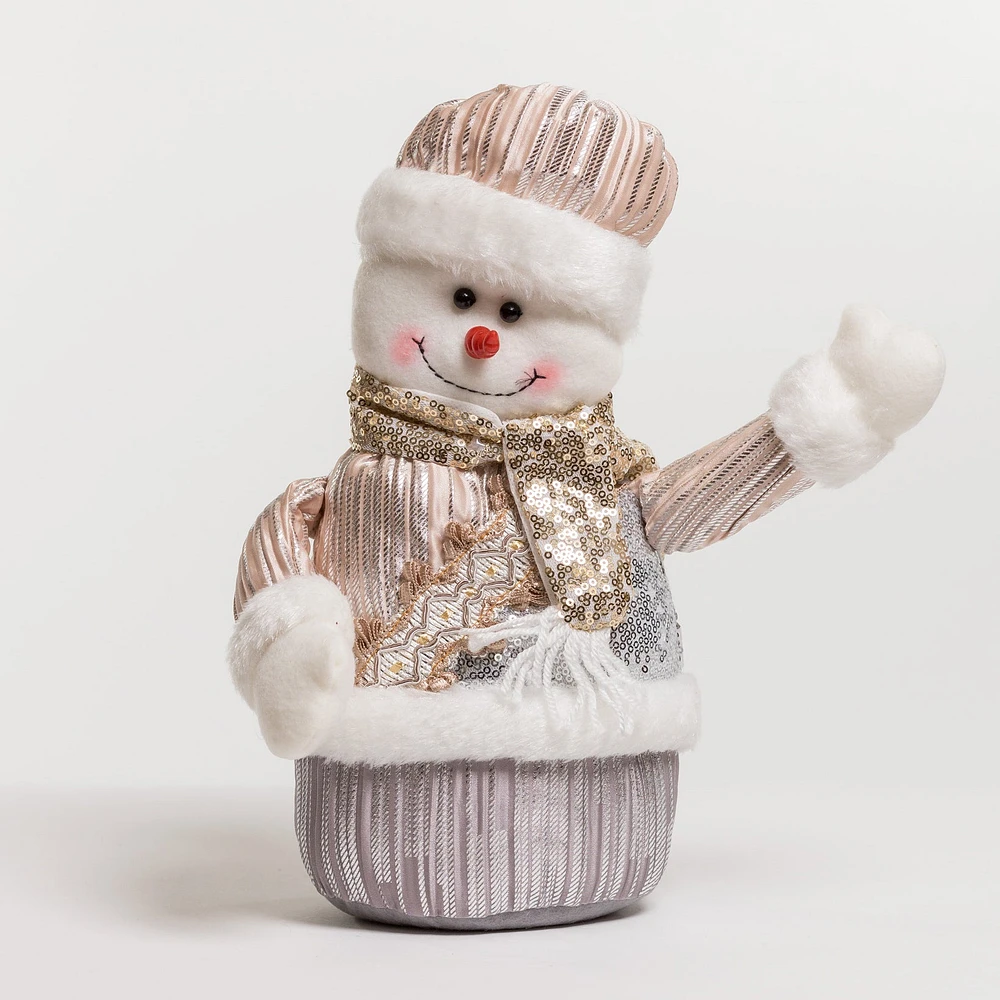 12" Snowman Silver/Champagne - Metallic Collection