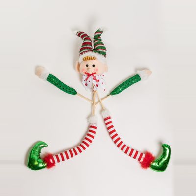 Red/Green Elf Head, Arms, Legs - Happy Collection