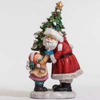 33" Celebrating Santa, Xmas Tree w/lights - Cheerful Collection